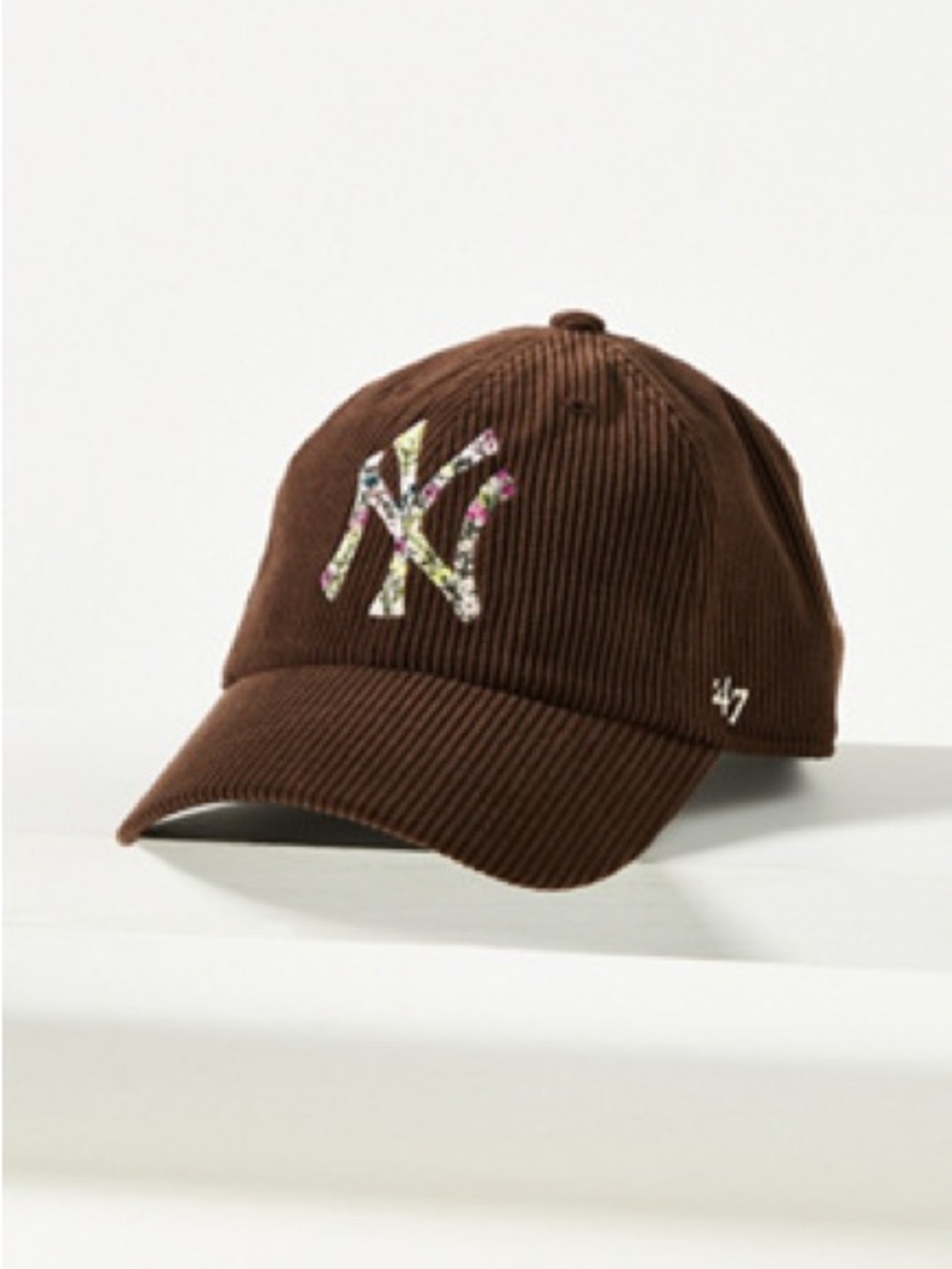 Anthropologie Yankee Wildflowers 47 Brown Corduroy Hat